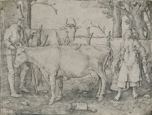 A leiteira, 1510 de Lucas van Leyden